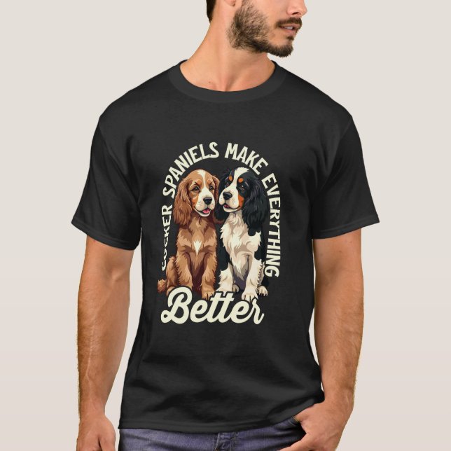 Cocker Spaniel Engelsk Cocker Spaniel Hundälskare  T Shirt (Framsida)