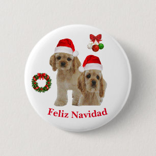 Cocker spaniel Feliz Navidad Knapp