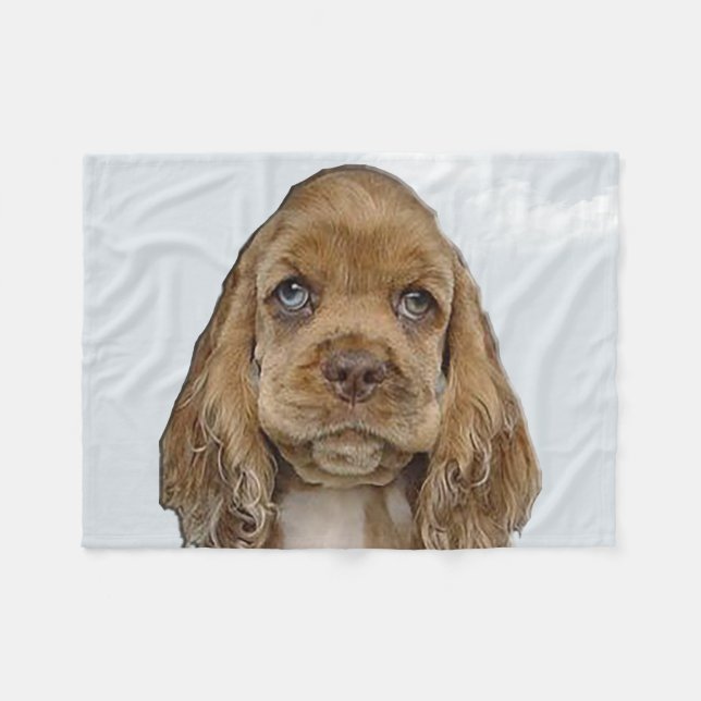 Cocker spaniel fleecefilt (Framsidan (Horisontell))