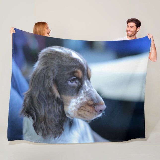 COCKER SPANIEL FLEECEFILT (På plats)