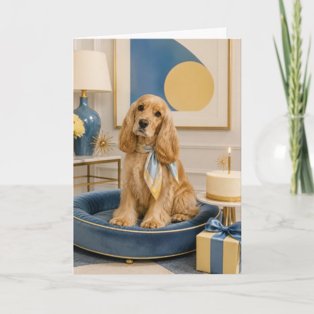Cocker Spaniel Födelsedagskort Kort (Framsida)