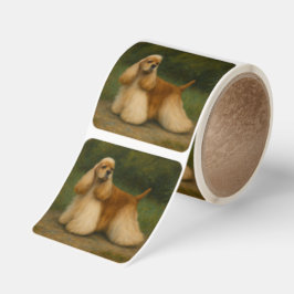 Cocker Spaniel Fyrkantigt Klistermärke
