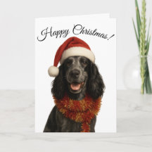 Cocker Spaniel Glad Jul Hund gratulationskort