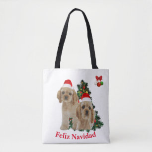 Cocker spaniel God jul Tygkasse