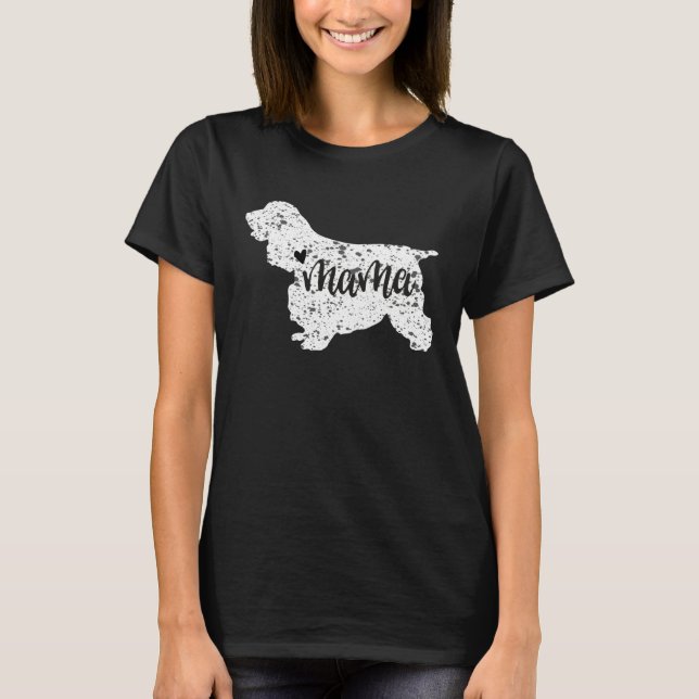 Cocker Spaniel Graphic Paw  for Mum T Shirt (Framsida)