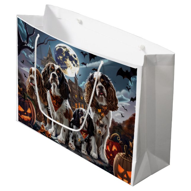 Cocker Spaniel Halloween Kuslig (Framsidan Vinklad)