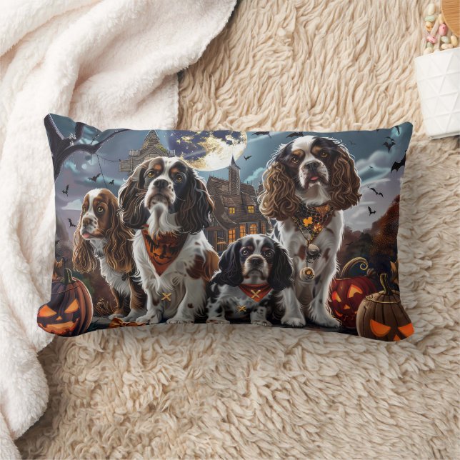 Cocker Spaniel Halloween Kuslig Lumbarkudde (Filt)