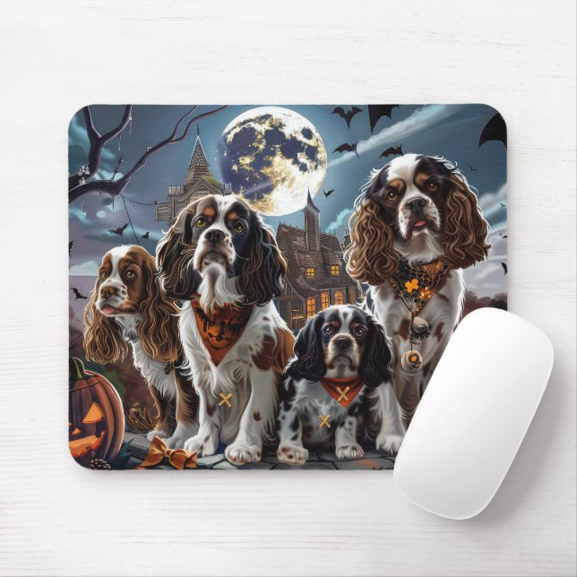 Cocker Spaniel Halloween Kuslig Musmatta (Med mus)