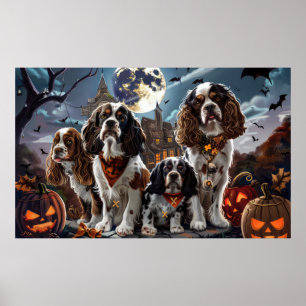 Cocker Spaniel Halloween Kuslig Poster
