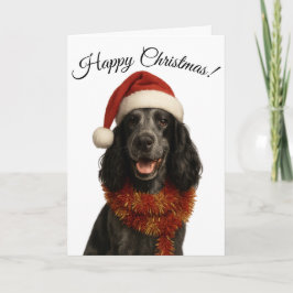 Cocker Spaniel Happy Christmas Dog greetings card Helgkort