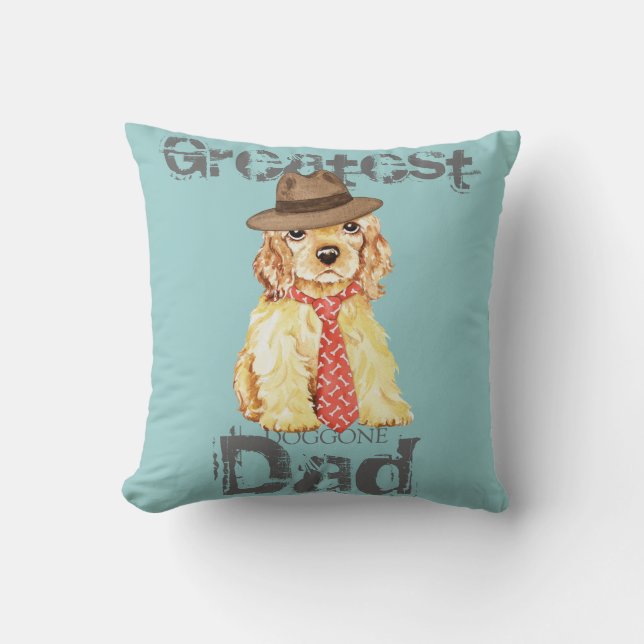 Cocker Spaniel Heart Pappa Kudde (Framsida)