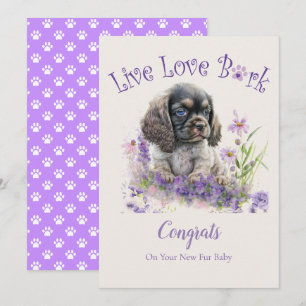 Cocker Spaniel Hund Adoption, Gotcha Day Kort