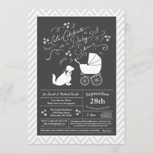 Cocker Spaniel Hund Baby Shower Könsneutral Inbjudningar