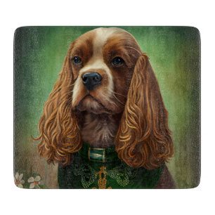 Cocker Spaniel Hund i St. Patrick's Day Klänning