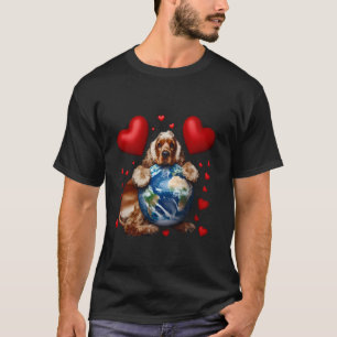 Cocker Spaniel Hund Jordens Dag Kram Kärlek Ägare  T Shirt
