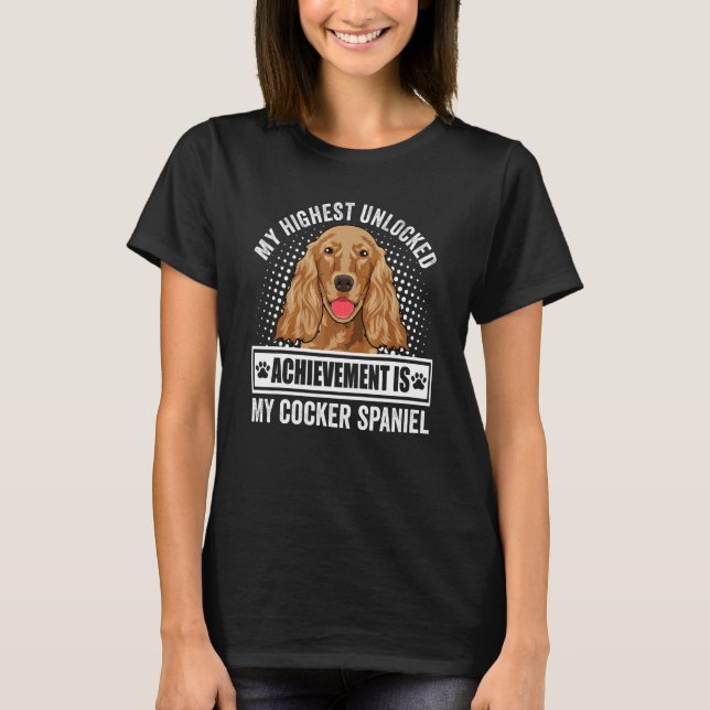 Cocker Spaniel Hund Kläder  Cocker Spaniel T Shirt (Framsida)