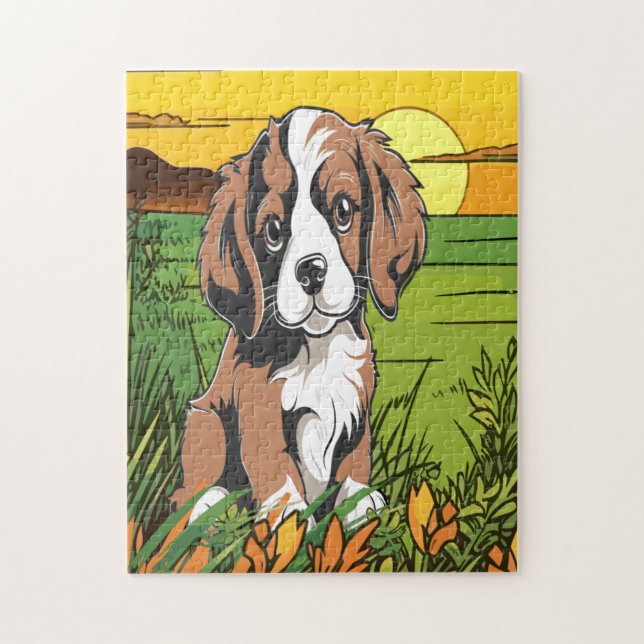 Cocker Spaniel hund Pussel (Vertikal)