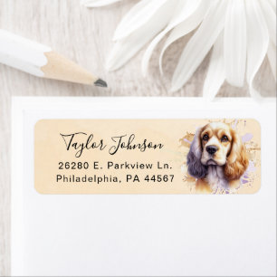 Cocker Spaniel Hund Returadressetikett Returadress Etikett