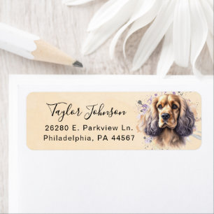 Cocker Spaniel Hund Returadressetikett Returadress Etikett