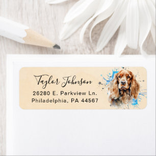 Cocker Spaniel Hund Returadressetikett Returadress Etikett