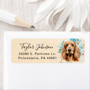 Cocker Spaniel Hund Returadressetikett Returadress Etikett