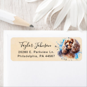 Cocker Spaniel Hund Returadressetikett Returadress Etikett