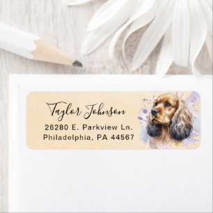 Cocker Spaniel Hund Returadressetikett Returadress Etikett