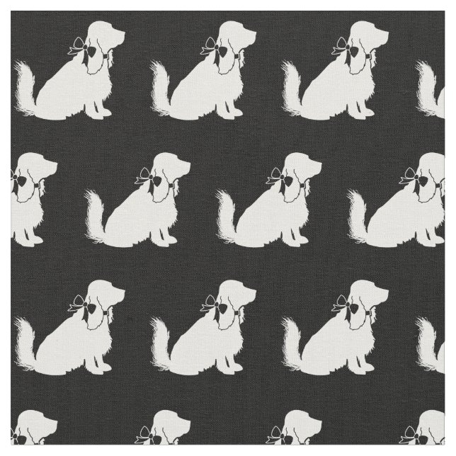 Cocker Spaniel Hund Silhuett Husdjur Tyg (Närbild)