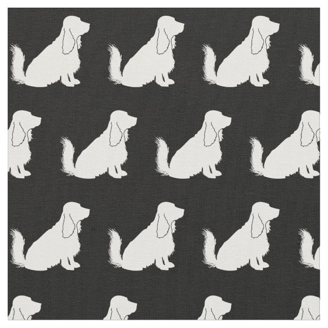 Cocker Spaniel Hund Silhuett Husdjur Tyg (Närbild)