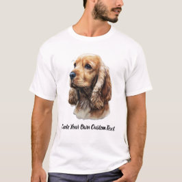 Cocker Spaniel Hund Skapa Din Egen Anpassad Text  T Shirt