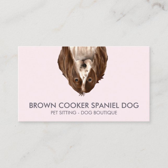 Cocker Spaniel Hund Visitkort (Framsida)