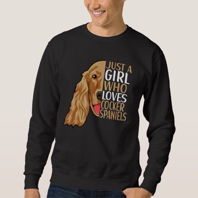Cocker Spaniel Hunddräkt  Cocker Spaniel 4 Lång Ärmad Tröja (Framsida)