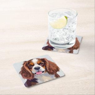 Cocker Spaniel Hundmålning Husdjur Underlägg Papper Kvadrat