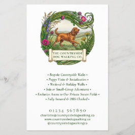 Cocker Spaniel Hundpromenerare Anpassad Flyer - La