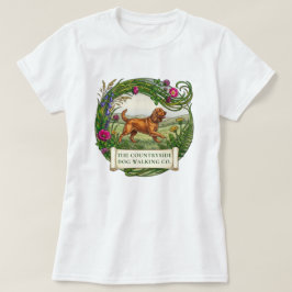 Cocker Spaniel Hundpromenerare Anpassad logotyp T- T Shirt