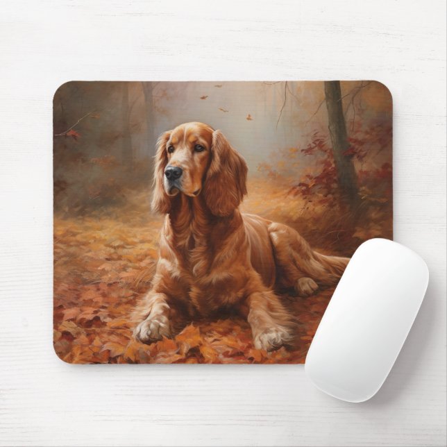 Cocker Spaniel i höstlöv Fall Inspire Musmatta (Med mus)