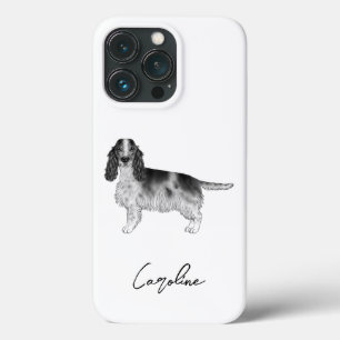 Cocker Spaniel i svart och vitt & anpassat namn