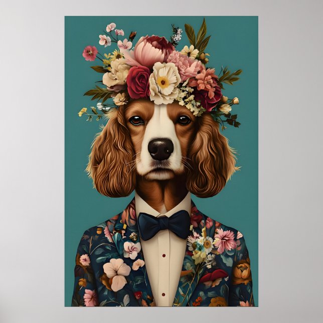 Cocker Spaniel In Suit Poster, Cocker Spaniel Poster (Framsidan)