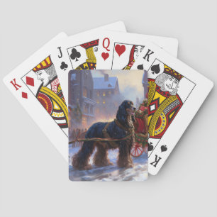 Cocker Spaniel Jul Högtidsperiod Casinokort