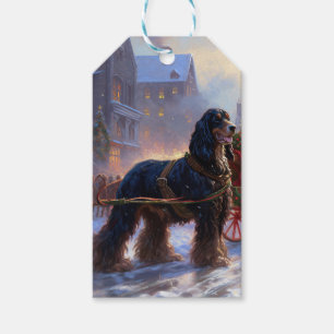 Cocker Spaniel Jul Högtidsperiod Presentetikett