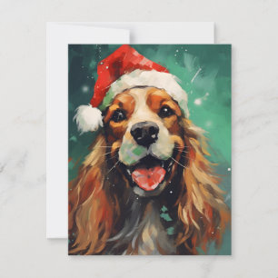 Cocker Spaniel Jul Julkort