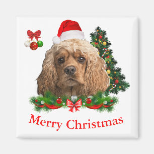 Cocker spaniel-jul magnet