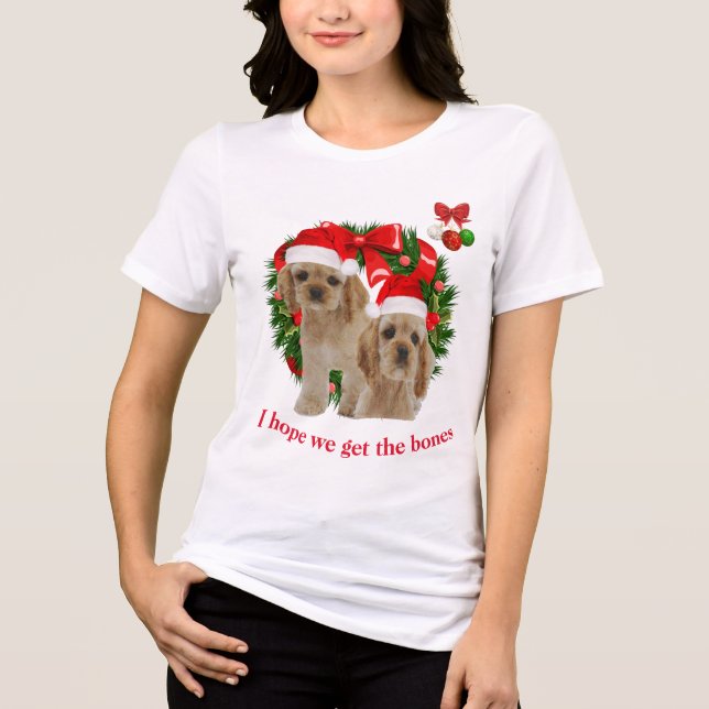 Cocker spaniel jul t shirt (Framsida)