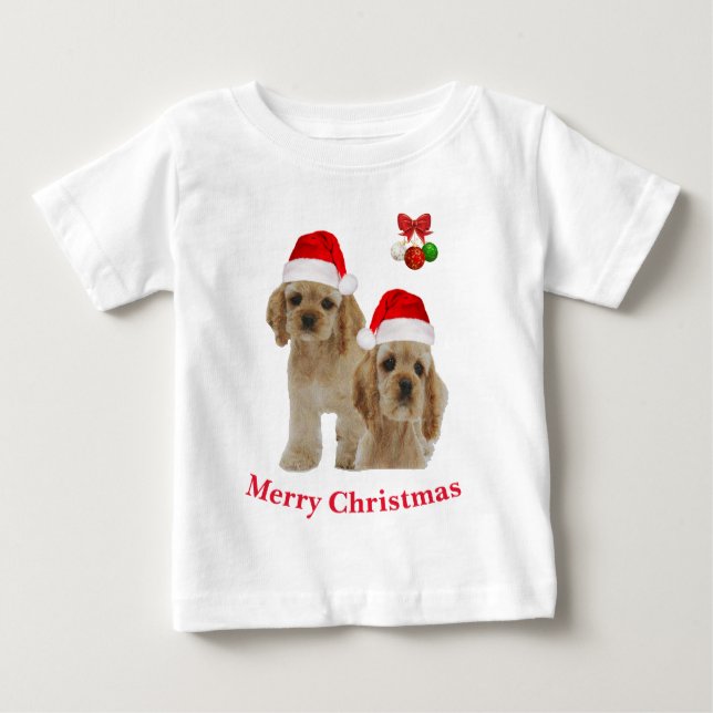 Cocker spaniel-jul t shirt (Framsida)