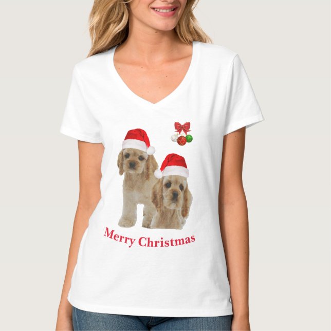 Cocker spaniel jul t shirt (Framsida)