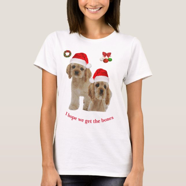 Cocker spaniel jul t shirt (Framsida)