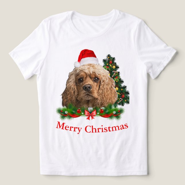 Cocker spaniel-jul t shirt (Design Framsida)
