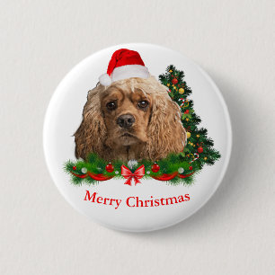 Cocker spaniel julknappar knapp