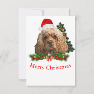 Cocker spaniel julkort tack kort