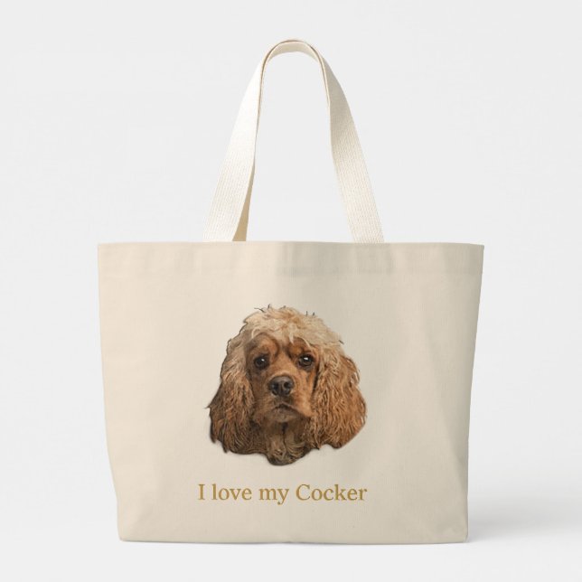 cocker spaniel jumbo tygkasse (Baksida)